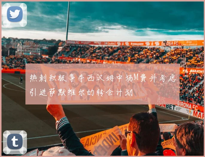 热刺积极争夺西汉姆中场M费并考虑引进萨默维尔的转会计划